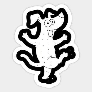 Dancing Yoga- Funny Dog Sticker